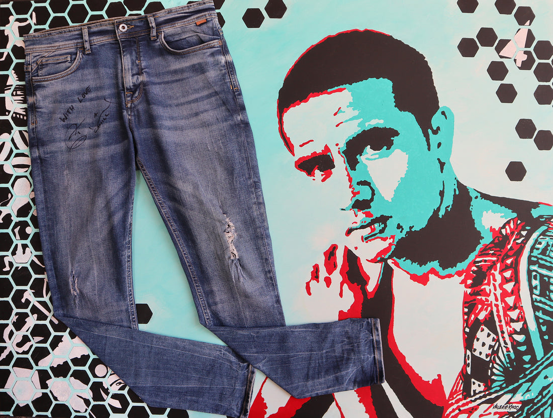 Tim Cahill’s portrait for Jeans for Genes