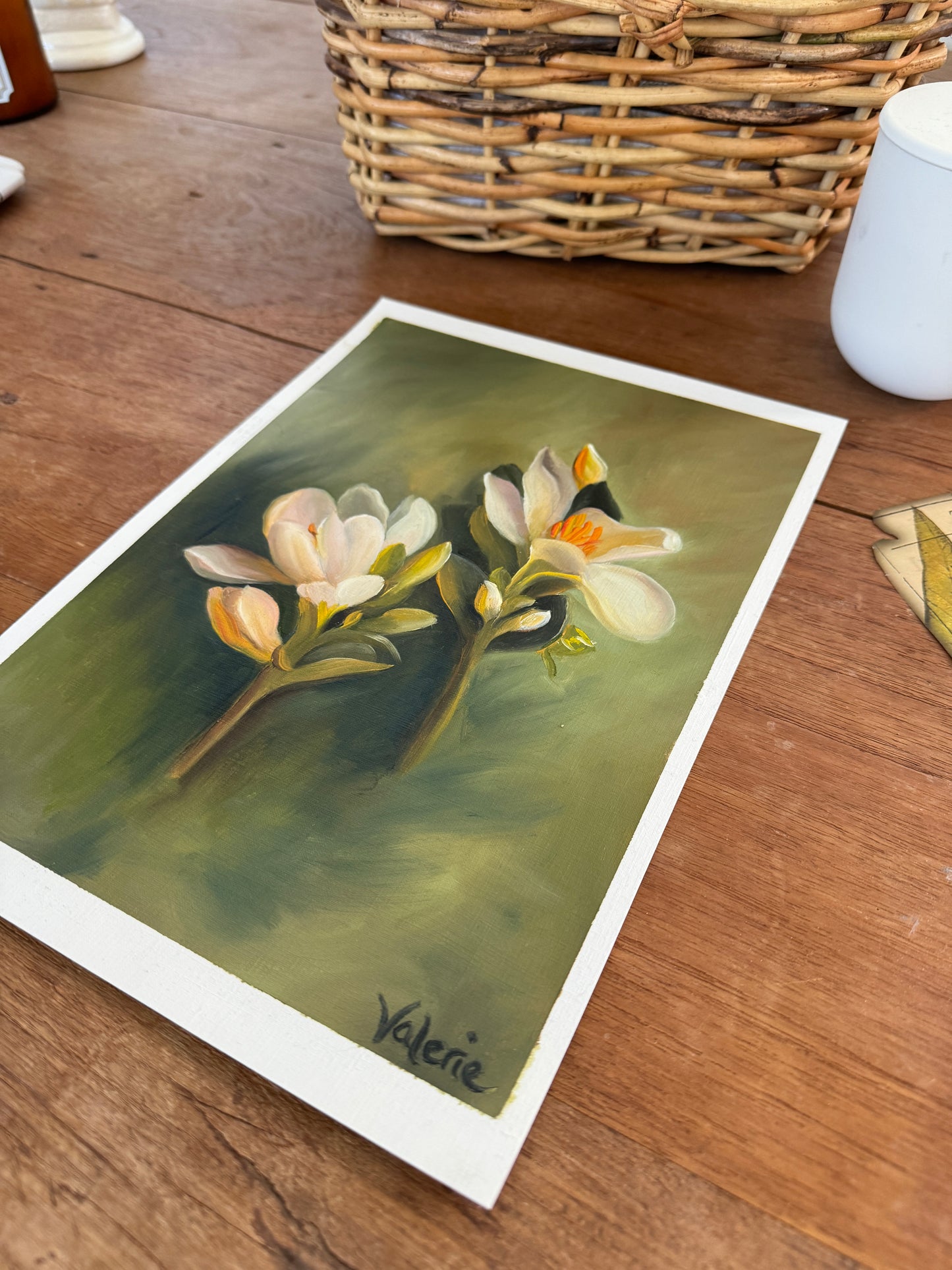 White Freesias – Fine Art Print