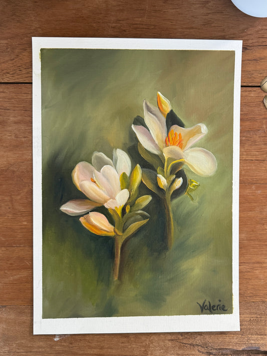 White Freesias – Fine Art Print